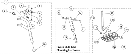 Front Rigging - PW93 Footrests