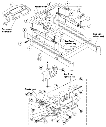 Seat Frame Attaching Hardware