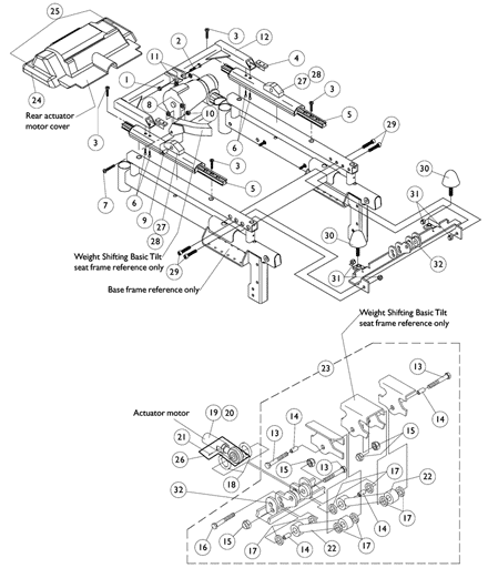 Seat Frame Attaching Hardware