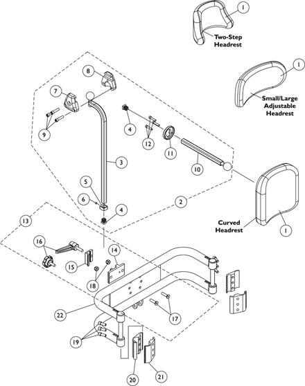 Headrest Support Assembly