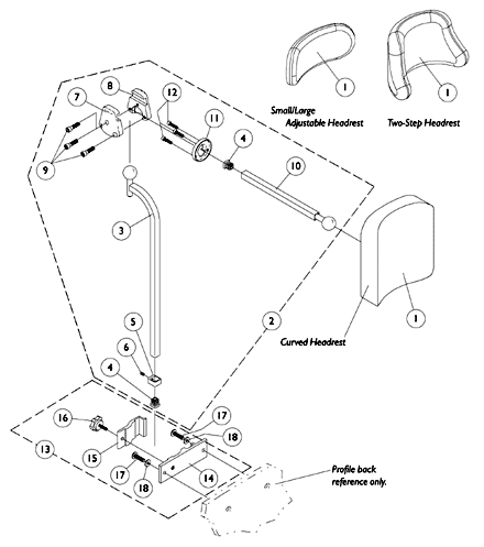 Headrest Support Assembly