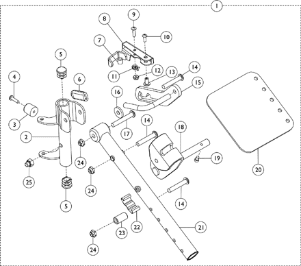 Legrest Support Assembly - TZ34A