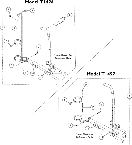 I.V. Oxygen Holder - T1496, Oxygen Holder -T1497