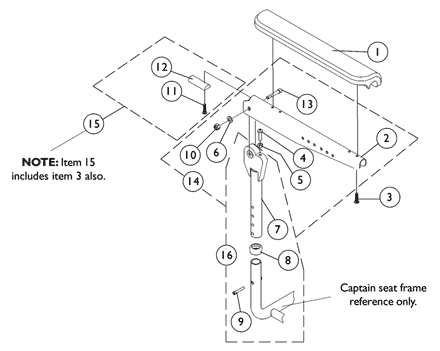 Captain Seat Arms and Hardware - 20