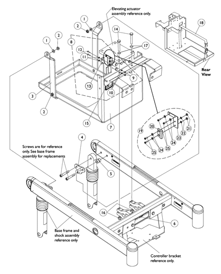 Battery Tray, Proximity Sensor and Hardware