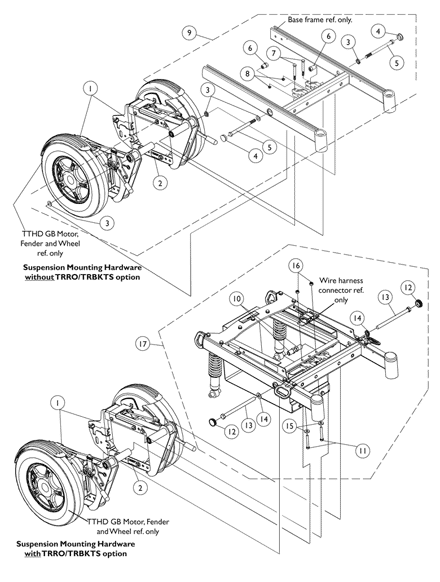 Suspension Arm and Mounting Hardware