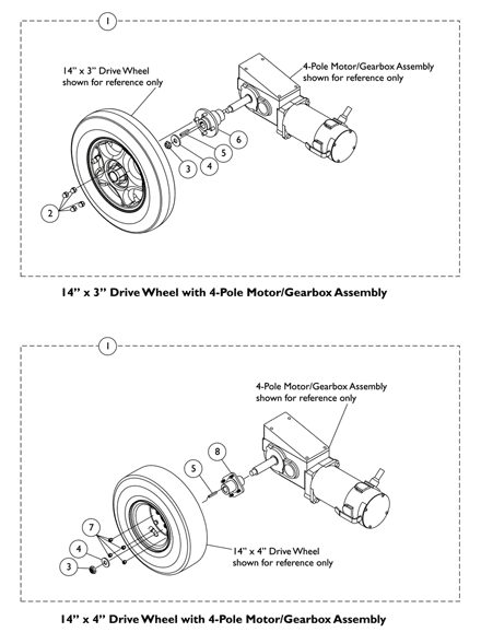 Non-Free Wheel Hub Mount and Hardware