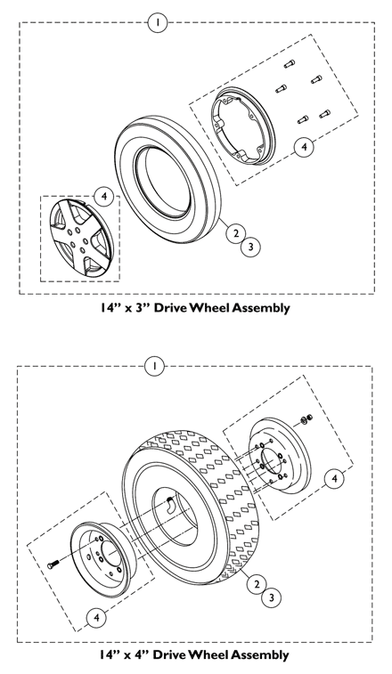 Drive Wheels for Non-Free Wheel Hubs