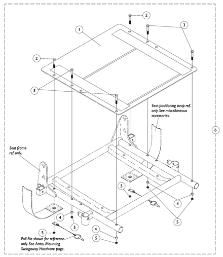 Seat Pan and Mounting Hardware