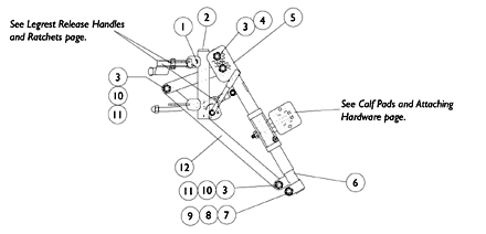 PAS4A/PAL4A Articulating Legrests