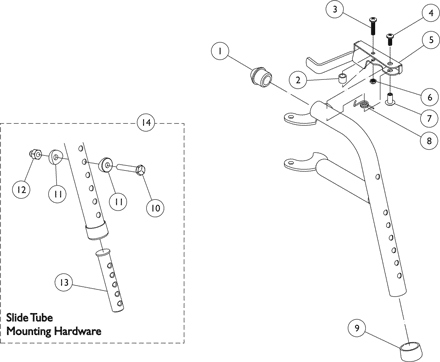 PW93 Footrest Supports