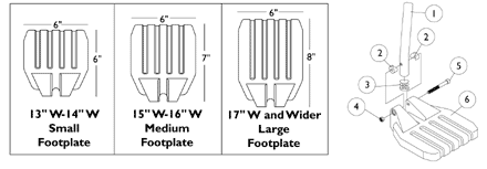 Pivot/ Slide Tube and 1651 Composite Footplates