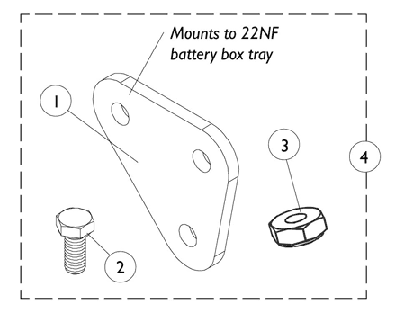 Accessory, 22NF Battery Tray Lowered Adapter Plate