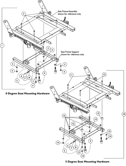 ADJASBA Seat Mounting Hardware