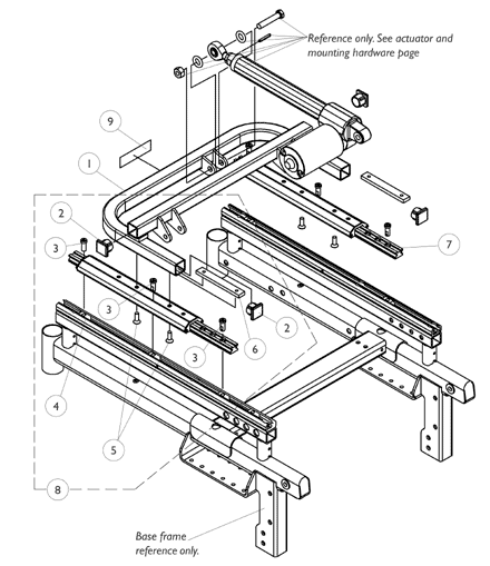 Rear Frame and Mounting Hardware