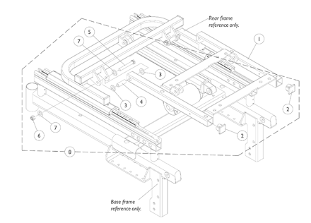 Seat Frame Support and Mounting Hardware