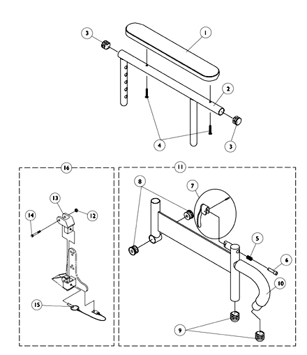 Arms, Adjustable Height