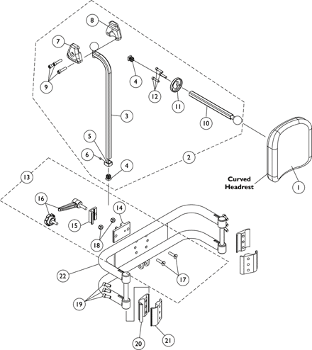 Headrest Support Assembly