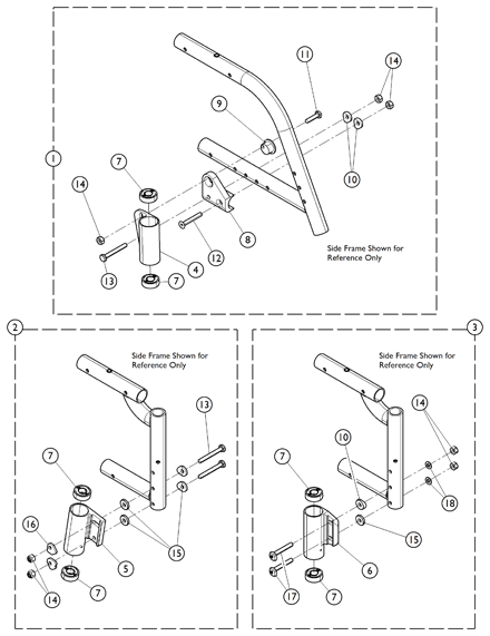 Caster Head Tube Mounting Hardware
