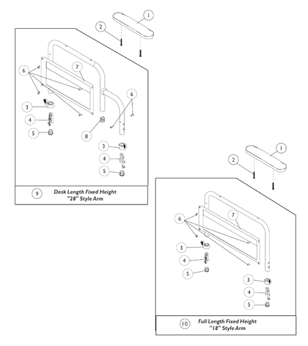 Fixed Height Arms