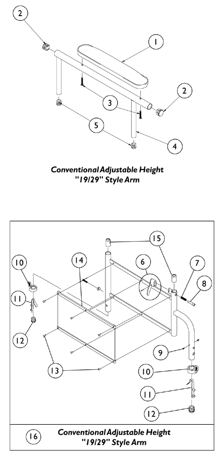 Adjustable Height Arms