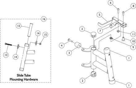 PW93E Footrest Supports