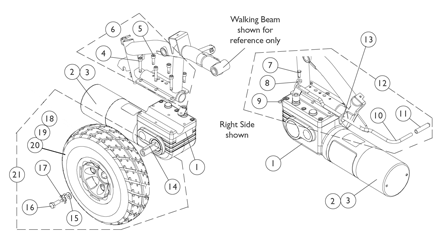 Motor, Gearbox and Drive Wheel (Before 6/27/03)