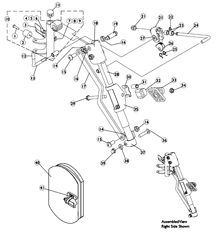 PHAL4A (Hemi) Articulating Legrest Supports