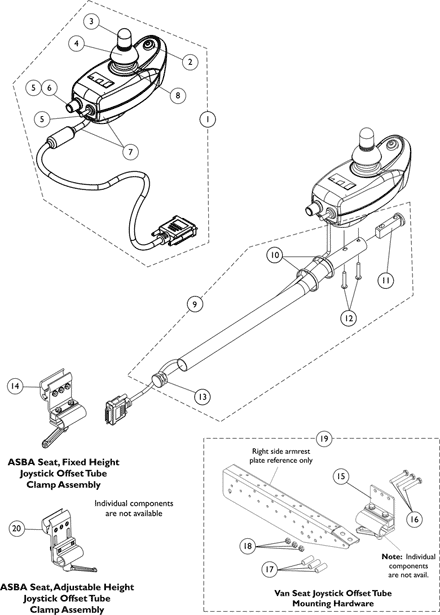 DPJ Joystick and Mounting Hardware