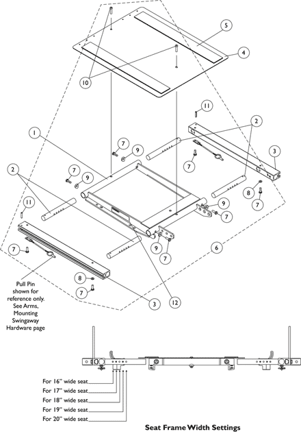 ADJASBA Seat Frame, Seat Pan and Hardware 16