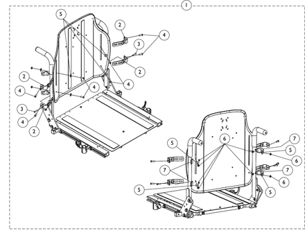 Back, Mounting Hardware Contoura