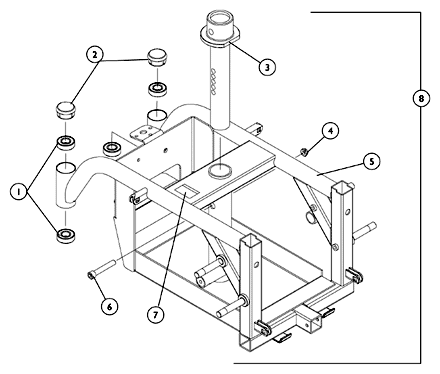 Base Frame and Van Seat Post Assembly