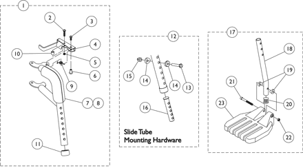 PW93ST Footrest and Hardware Before 9//02