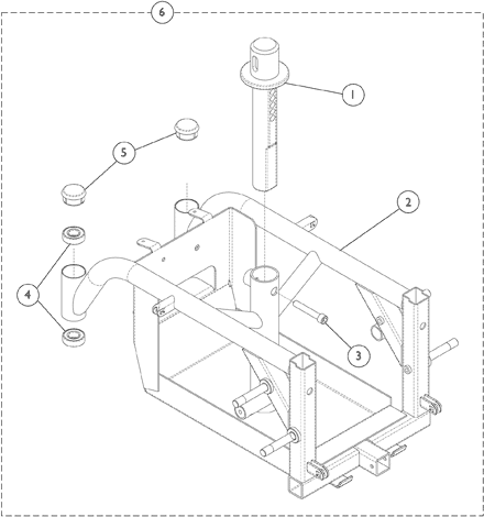 Base Frame and Van Seat Post Assembly