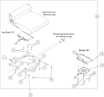 Van Seat Frame and Mounting Hardware