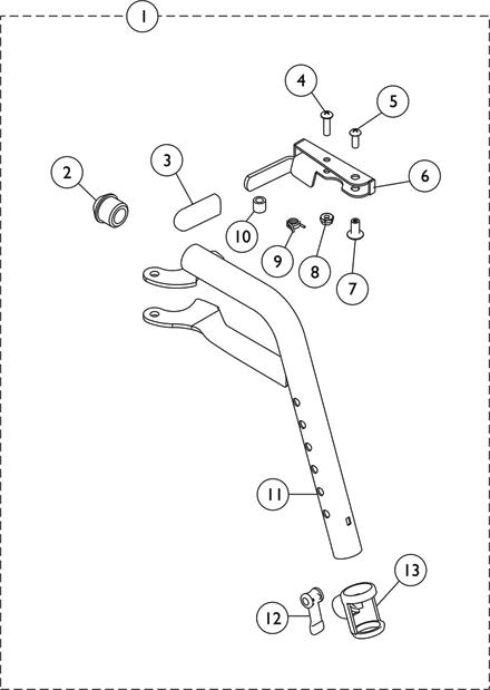 Front Riggings - Footrest Support Assembly - T93H Series