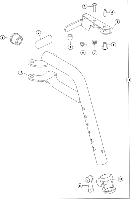 Front Riggings - Footrest Support Assembly - T93H Series