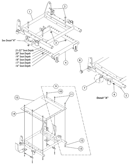 A.S.B.A. Seat Frame, Adapter, and Hardware