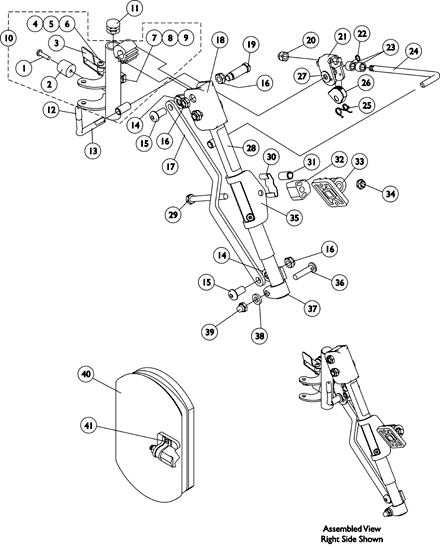 PHAL4A (Hemi) Articulating Legrest Supports