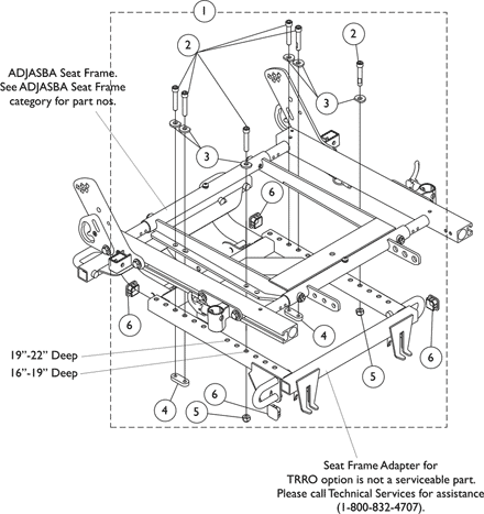 Adapter, Seat and Mounting Hardware TRRO/TRBKTS