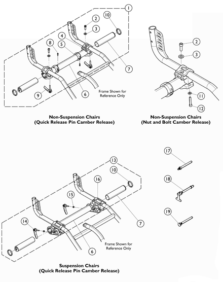 Axles, Axle Tubes, Camber Inserts, and Suspension Hardware