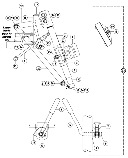 Front Rigging - Articulating Legrest Support