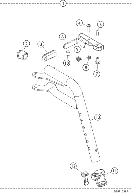 Front Riggings - Footrest Support Assembly