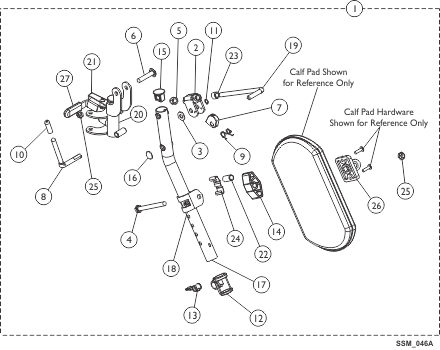 Legrest Support Assembly