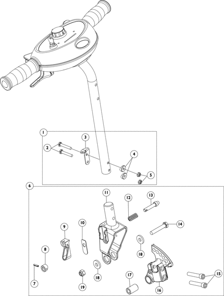 Tiller Angle Adjustment Hardware