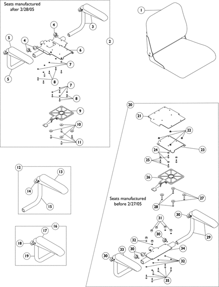 Seat and Arms - 18-20