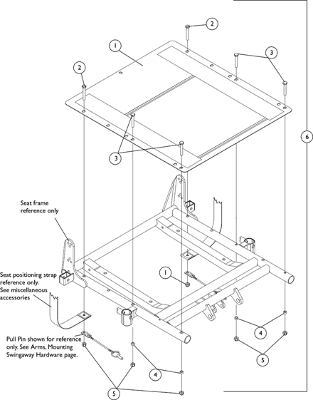 Seat Pan and Mounting Hardware