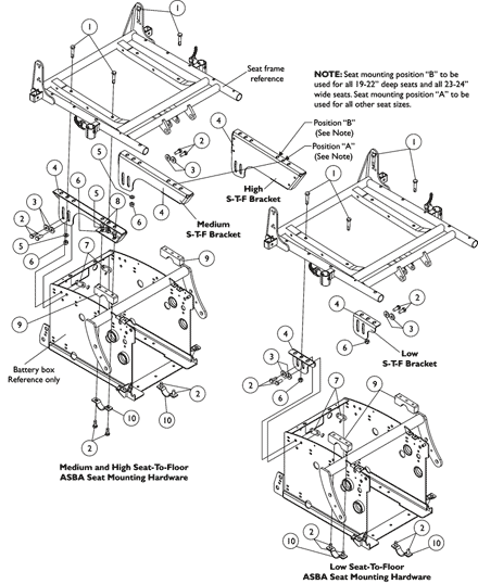 Frame, ASBA Seat Mounting Hardware - 16