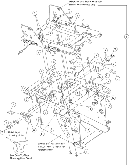 ADJASBA Seat Frame Mounting Hardware