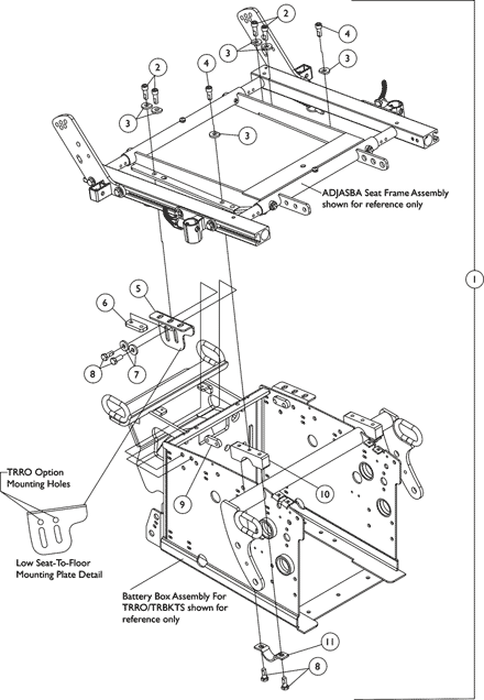 ADJASBA Seat Frame Mounting Hardware